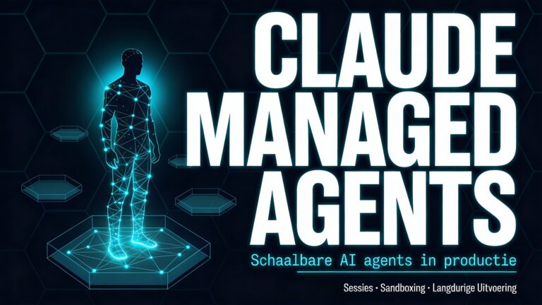 Glowing network figure and bold typography for Claude Managed Agents, a platform for scalable AI agents in production.