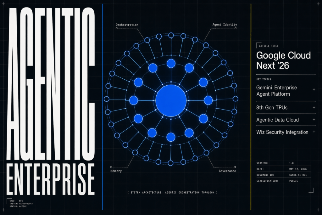 Een diepgaand overzicht van de aankondigingen op Google Cloud Next '26: Gemini Enterprise Agent Platform, achtste generatie TPU's, Agentic Data Cloud en meer.