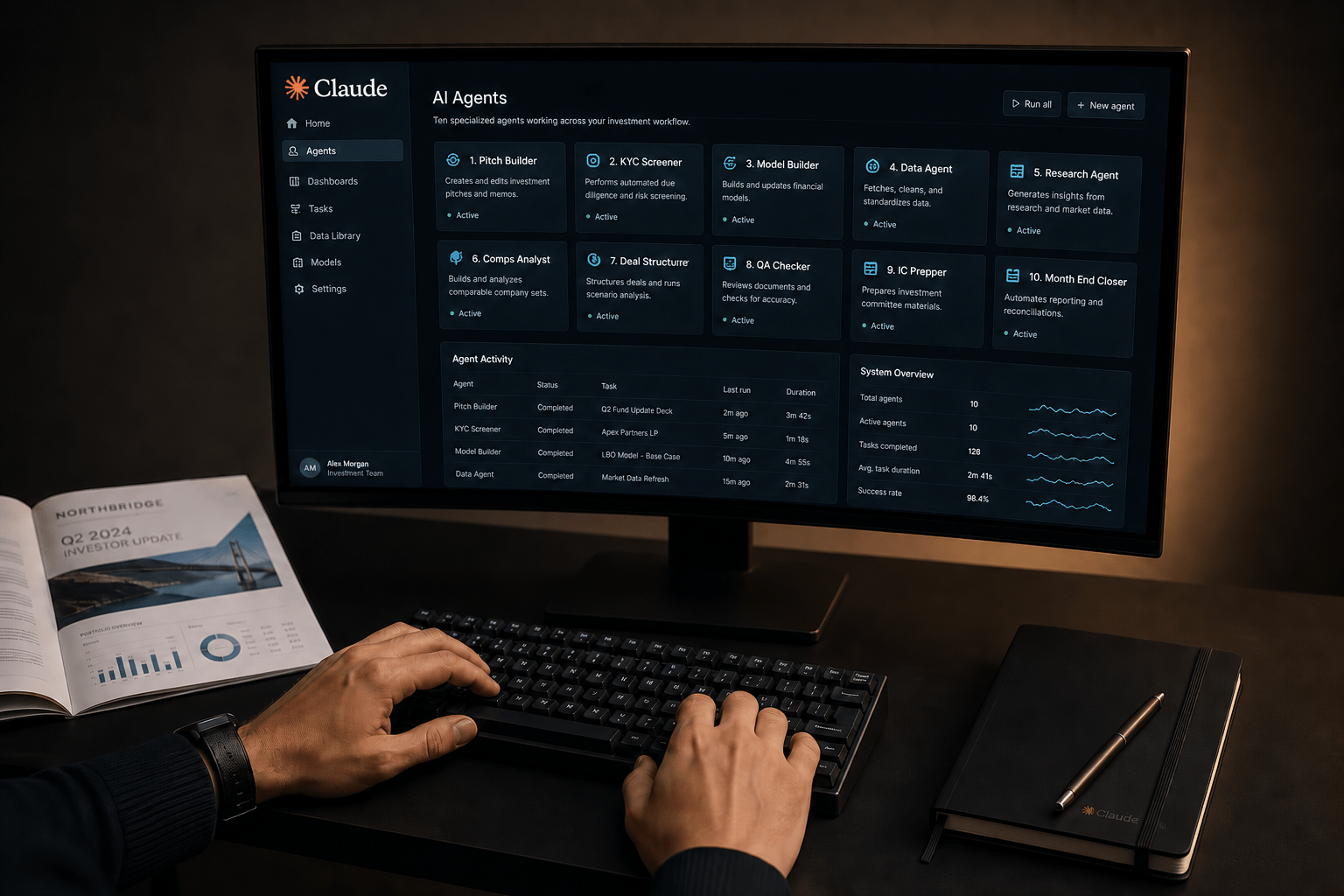 Claude financiële agents helpen teams met pitchbooks, KYC, maandafsluiting, waarderingen en financiële modellen. Dit verandert vooral hoe finance workflows worden ingericht.