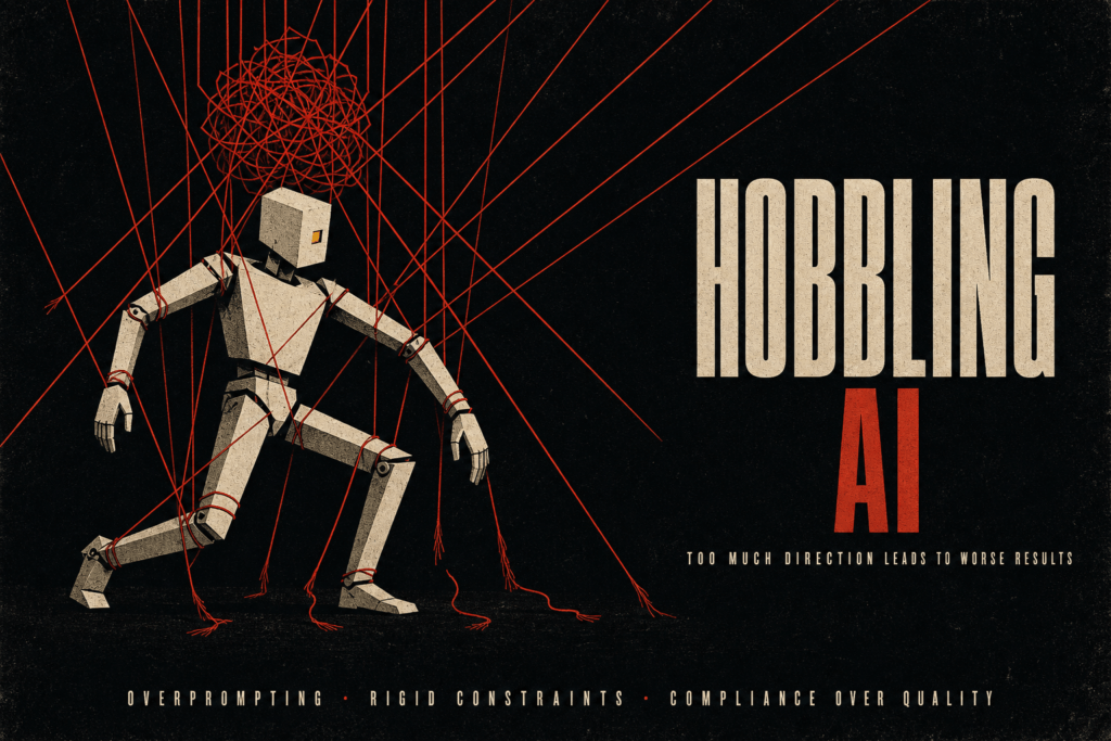 Hobbling AI happens when excessive instructions and rigid constraints limit model performance. Learn why overprompting produces weaker results and how to provide clearer direction.