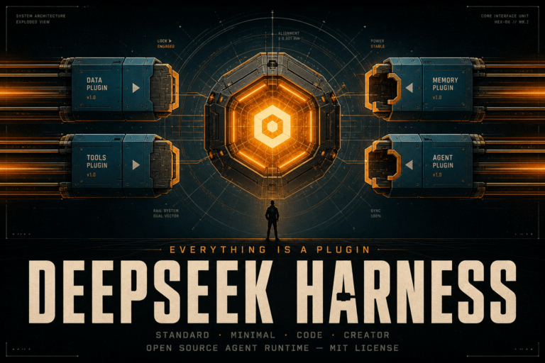 DeepSeek Harness is an open source agent runtime where models, tools, sandboxes and the agent loop itself are replaceable plugins. Here is how it works.
