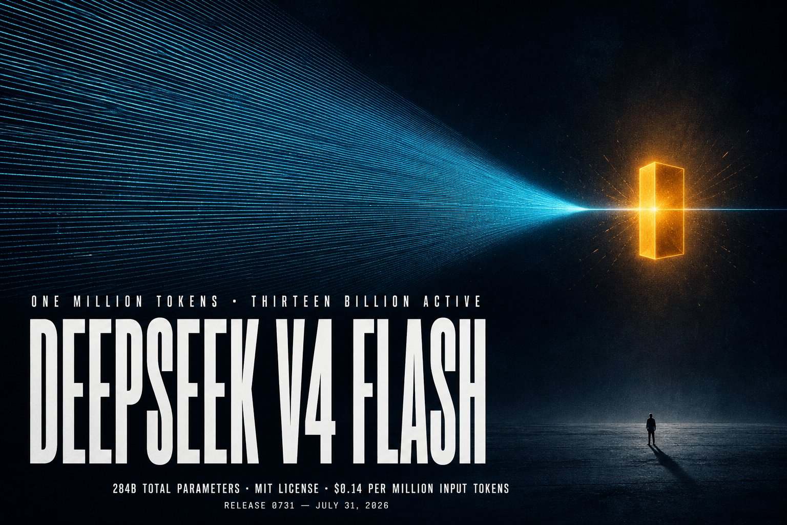 DeepSeek V4 Flash pairs a 1M token context with 13B active parameters, strong agentic benchmark scores and $0.14 per million input tokens. Here is what matters.