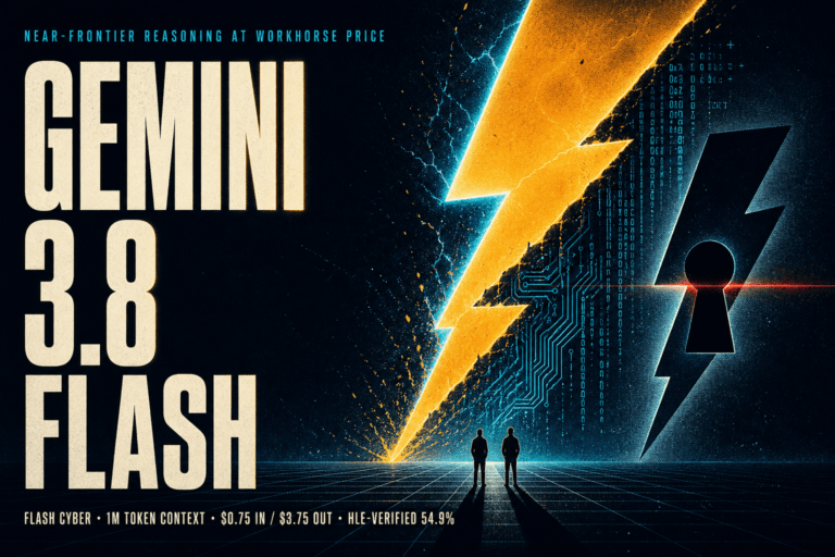 Gemini 3.8 Flash delivers major coding and reasoning gains at the same price as 3.7 Flash, while Flash Cyber hunts vulnerabilities for trusted defenders. Here is what matters.