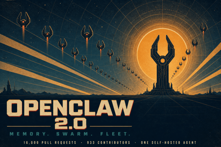 OpenClaw 2.0 is the biggest update yet to the open-source personal AI agent, with easier setup, a rebuilt browser app, memory, shared sessions, Swarm and Fleet.