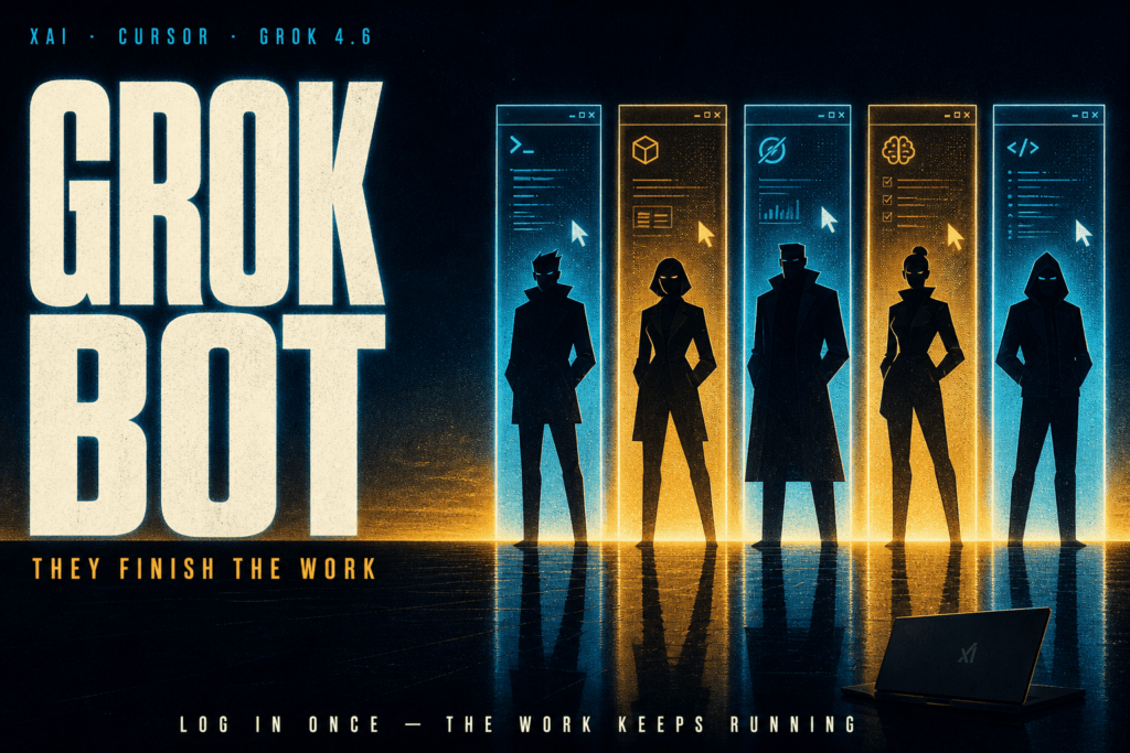 Grok Bot gives you named AI teammates that log into your apps, learn tasks by watching you, and keep working while your laptop is closed. Features, pricing, and limits explained.