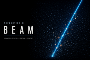 Beam van Reflection AI telt 501 miljard parameters, waarvan 23 miljard actief. Ontdek hoe het model presteert, hoe het getraind werd en waarom efficiëntie centraal staat.