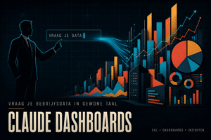 Met Claude Dashboards stel je vragen over je bedrijfsdata in gewone taal. Claude schrijft de SQL queries en bouwt het dashboard. Zo werkt het, stap voor stap.
