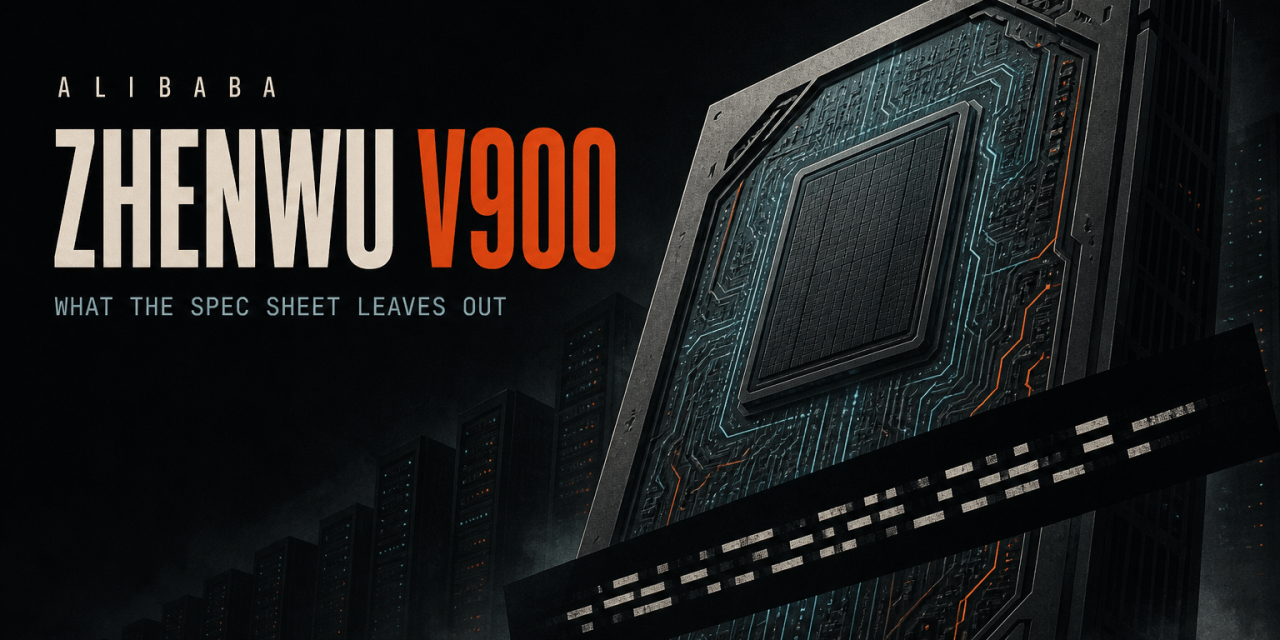 Alibaba's Zhenwu V900 AI chip brings 216 GB of memory, 500,000 card clusters and a Q1 2027 launch. Here is what the specs show and which numbers are missing.