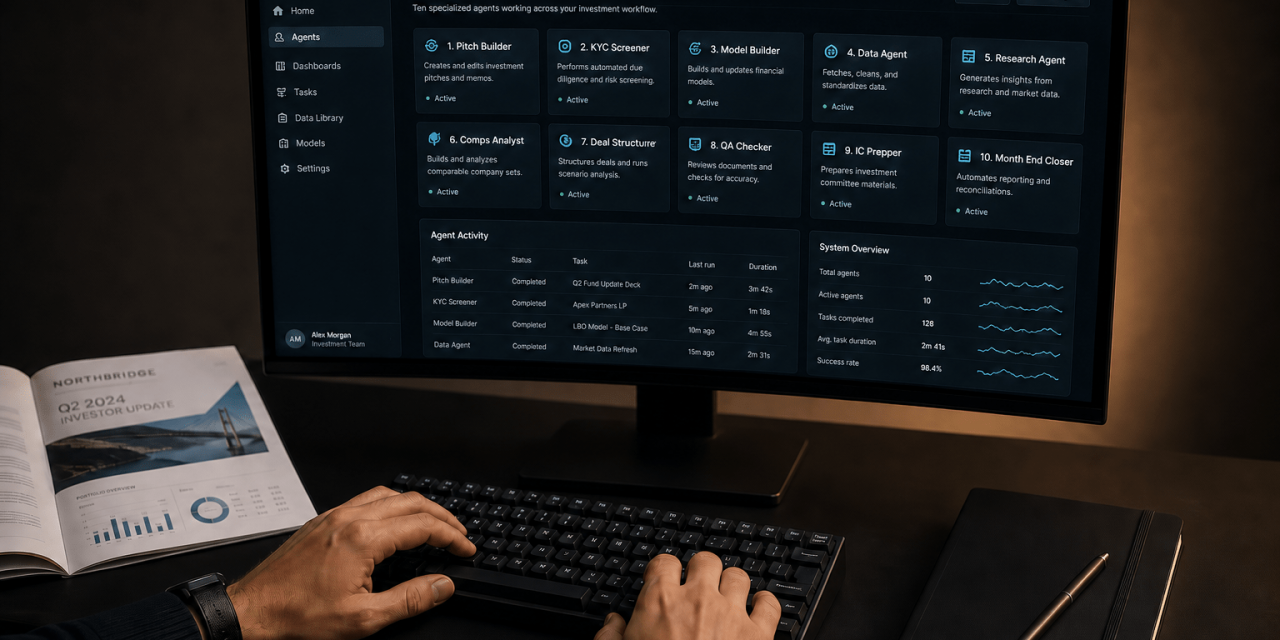 Claude financiële agents helpen teams met pitchbooks, KYC, maandafsluiting, waarderingen en financiële modellen. Dit verandert vooral hoe finance workflows worden ingericht.