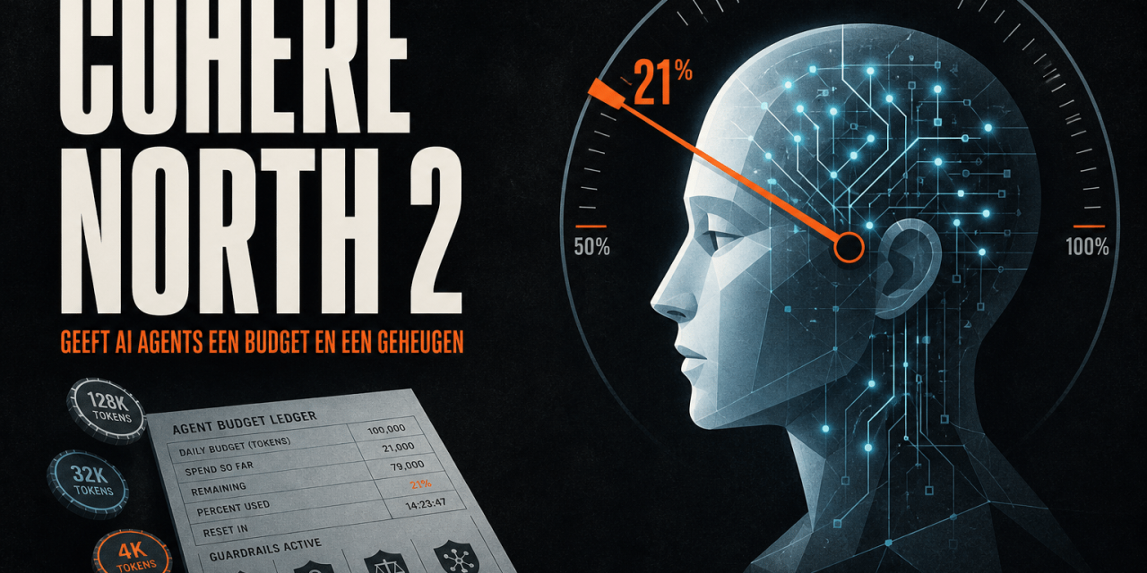 Cohere North 2 brengt memory, skills, token caps en guardrails samen in één agentplatform dat in de cloud, on premises of air gapped draait. Dit moet je weten.
