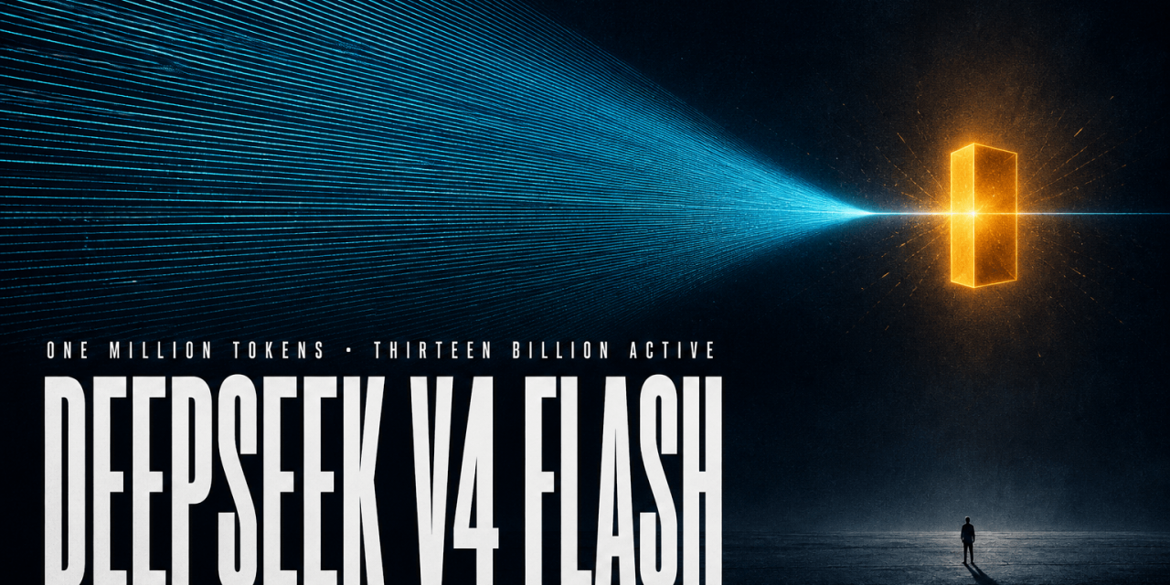 DeepSeek V4 Flash pairs a 1M token context with 13B active parameters, strong agentic benchmark scores and $0.14 per million input tokens. Here is what matters.