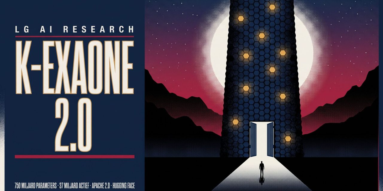 K-Exaone 2.0 van LG AI Research telt 750 miljard parameters, draait als mixture-of-experts en staat onder Apache 2.0 op Hugging Face. Dit betekent het.