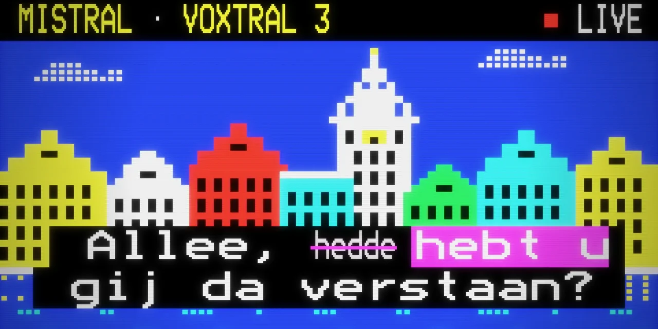 Teletekstpagina 888 met Vlaamse gevels en live-ondertitel "Allee, hedde gij da verstaan?": AI streept hedde door