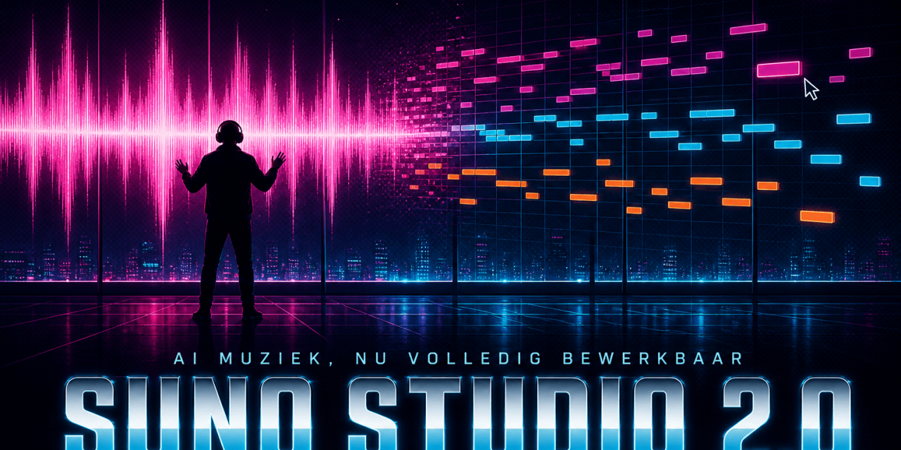 Ontdek wat Suno en Suno Studio 2.0 kunnen, hoe het AI muziekplatform ontstond en welke plannen het heeft met artiesten en platenmaatschappijen.
