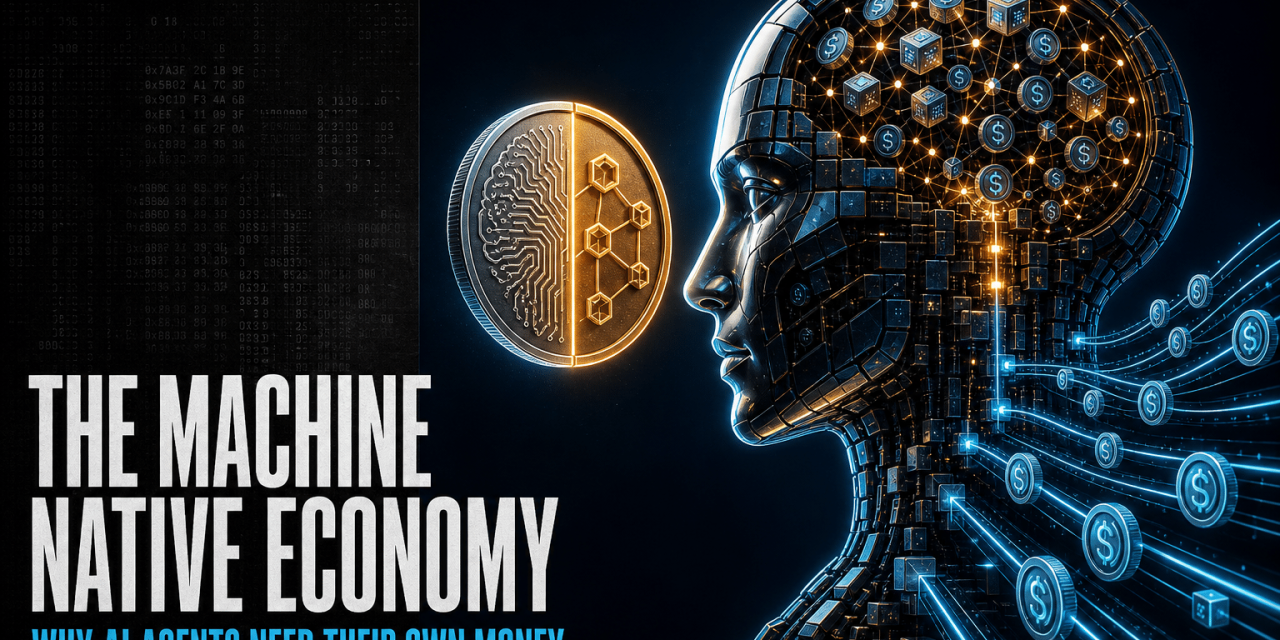 BlackRock's paper The Machine-Native Economy argues that AI agents will run on stablecoins, blockchain payment rails and tokenized compute. Here is how that stack works.